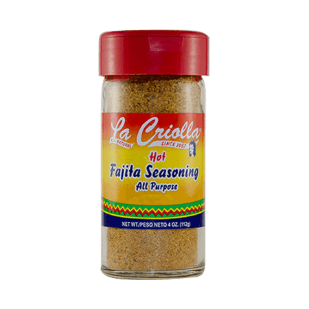 La Criolla Fajita Seasoning, all natural, no artificial ingredients, 4oz, set of 6 glass jars