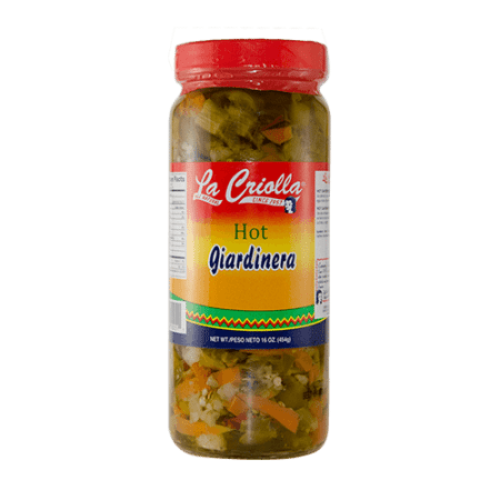Flavorful Hot Garden Mix Chicago-Style Giardinera, 16oz, Set of 12 Glass Jars, Perfect for Spicing Up Hispanic-Inspired Dishes