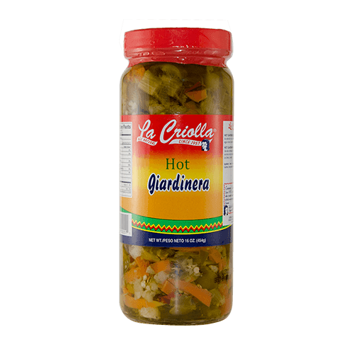 Flavorful Hot Garden Mix Chicago-Style Giardinera, 16oz, Set of 12 Glass Jars, Perfect for Spicing Up Hispanic-Inspired Dishes
