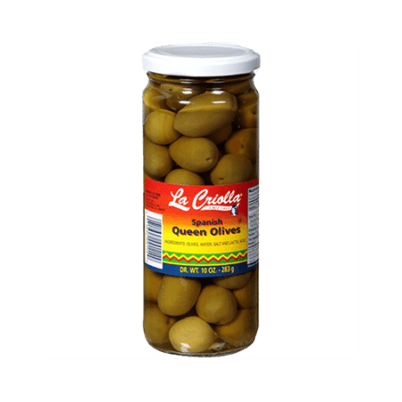La Criolla's All-Natural Plain Queen Olives from Spain - 7oz (Set of 12)