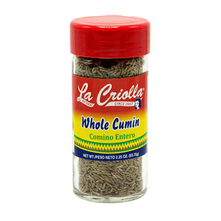 La Criolla Whole Cumin - All-Natural and Authentic Hispanic Flavor (2.25oz, Set of 6)