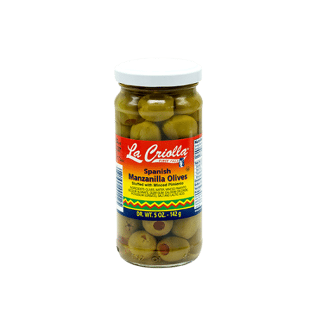 La Criolla Stuffed Olives with Pimiento - All-Natural - 5oz (12 jars)