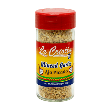Minced Garlic - Ajo Picado - All Natural - 3oz - Set of 6 Glass Jars