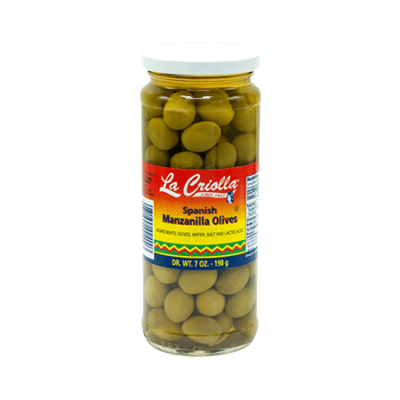 Manzanilla Olives - All-Natural Hispanic Flavor - 7oz - Set of 12